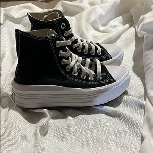 Converse Black and White Platform High-Tops